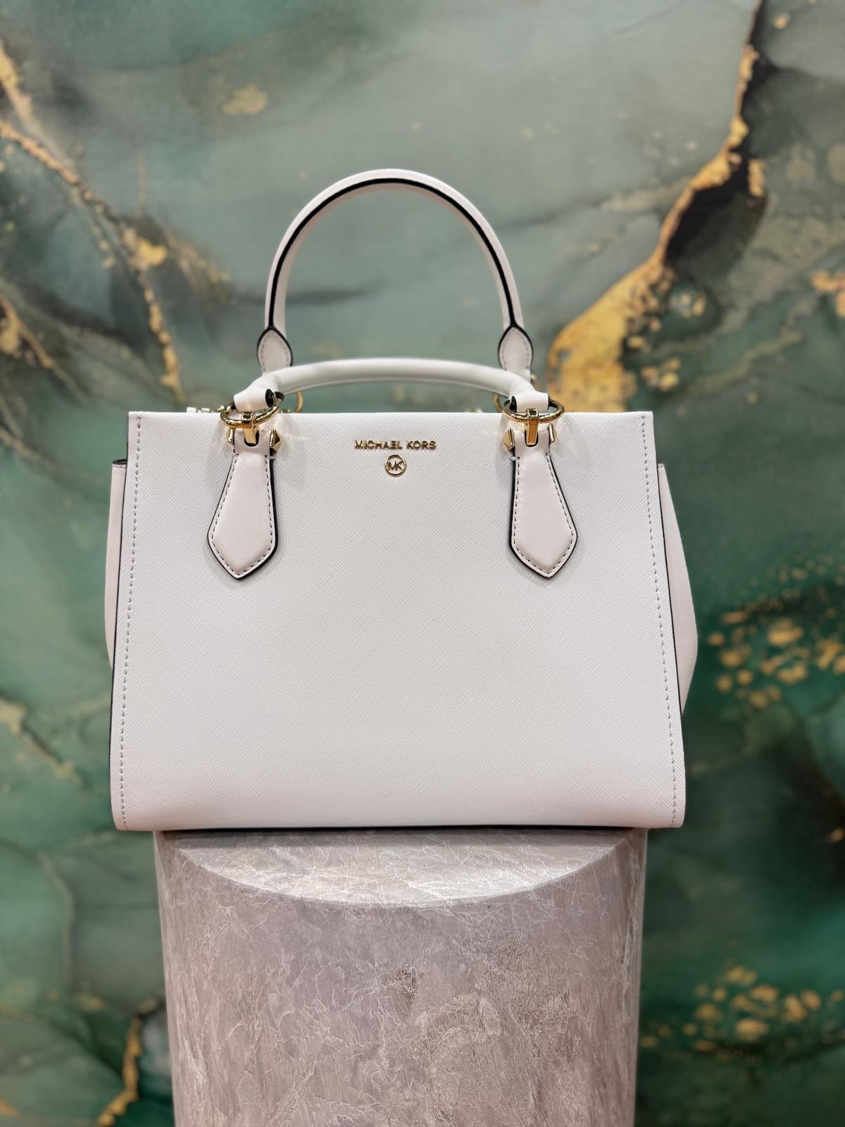 Michael Kors Marilyn Medium Satchel Bianca